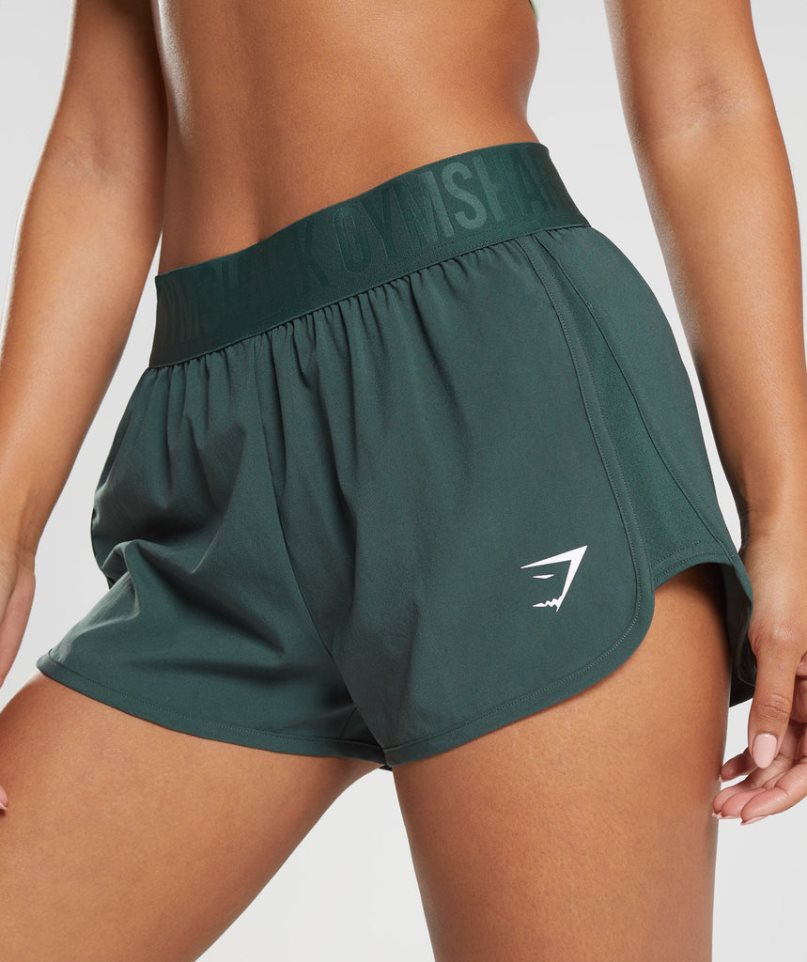 Women's Gymshark Training Loose Fit Shorts Green | CA 1A8306